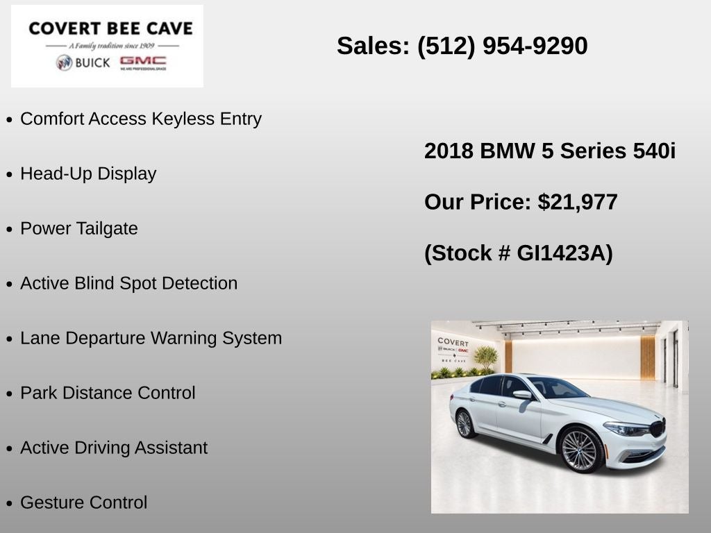 2018 BMW 5 Series 540i