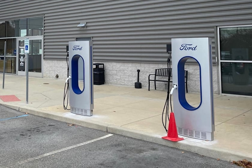 Ford electric vehicle charging station